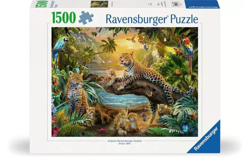 Ravensburger Puzzle Famille de léopards dans la jungle
