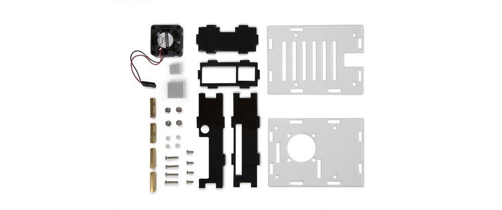Whadda Boîtier pour Raspberry PI 4 avec ventilateur, transparent
