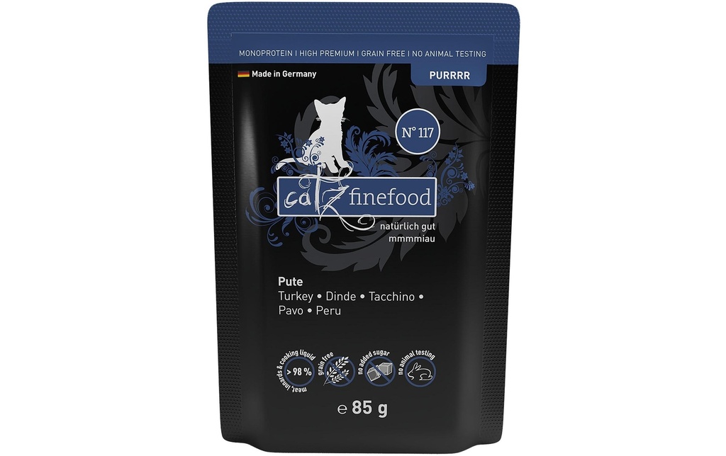 catz finefood Alimentation humide Purrrr No.117 Dinde, 85 g