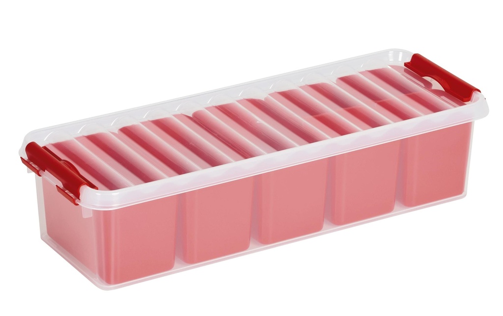 Sigma Home Boîte de rangement Q-Line Rouge, Volumes: 3.5 l