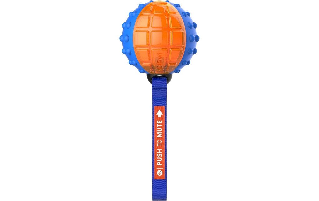 GiGwi Jouet pour chien Push to mute, balle, bleu/orange