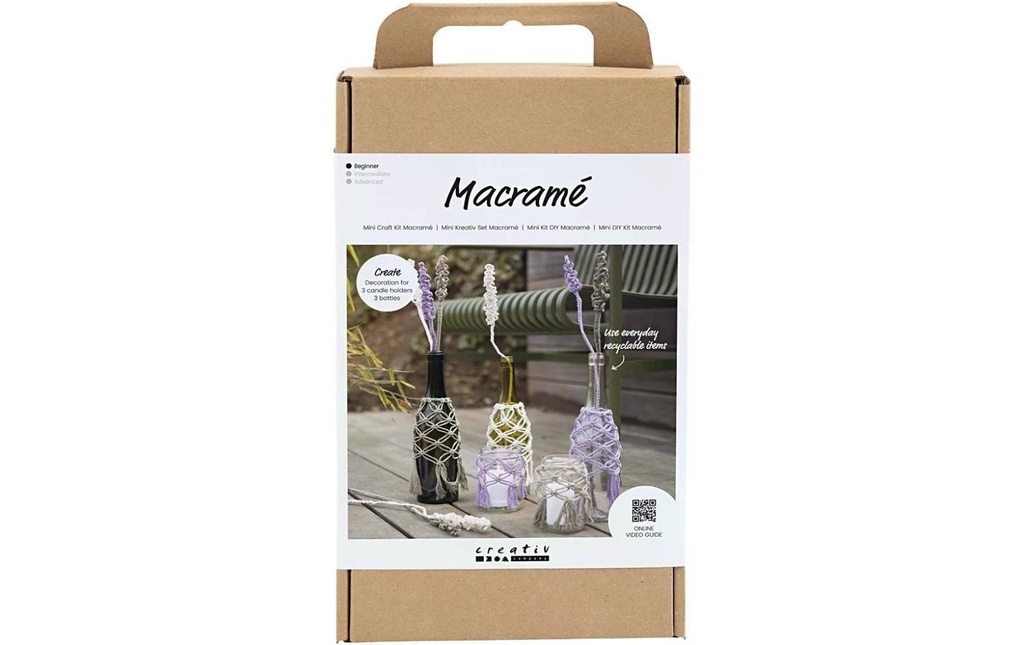 Creativ Company Kits de bricolage Décoration en verre Macramé