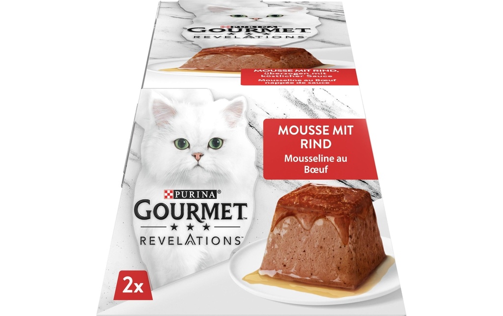 Purina Gourmet Alimentation humide Gourmet Revelations Mousse au bœuf, 2 x 57g