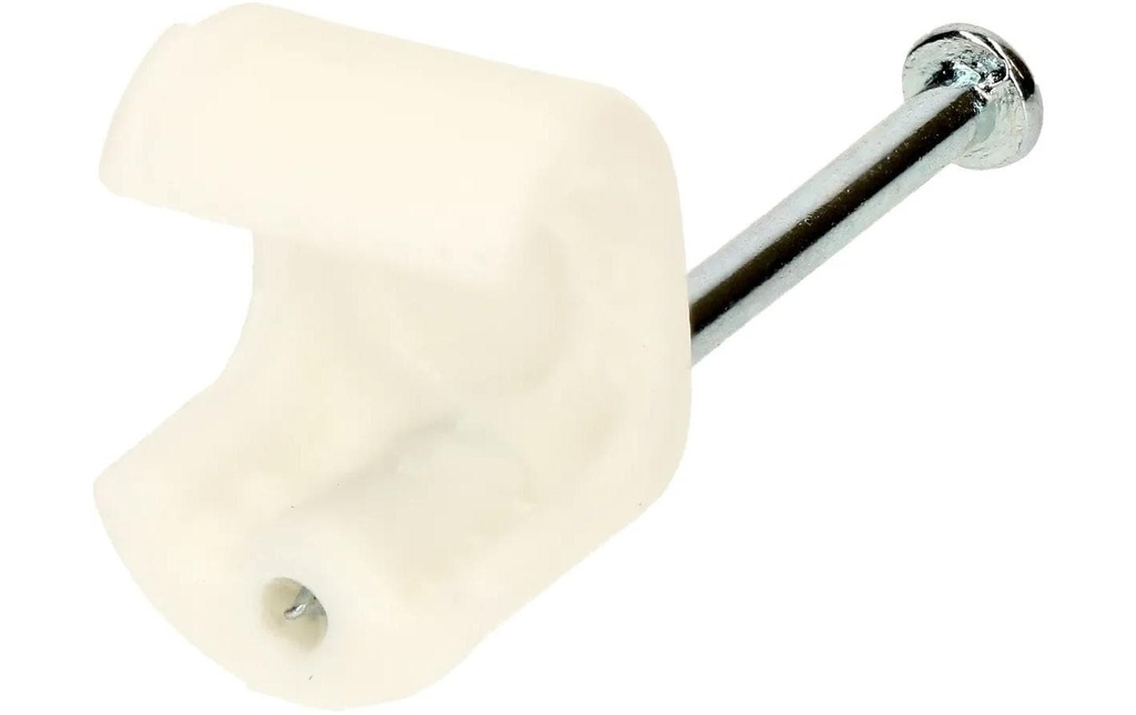 Max Hauri Bandeaux de clous Set 6-9 mm blanc pour câble plat 100 pièces