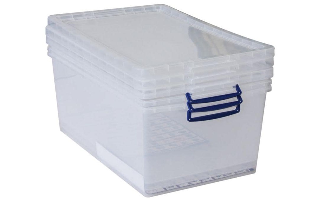 Really Useful Box Boîte de rangement nestbar Transparent, 3 x 62 l