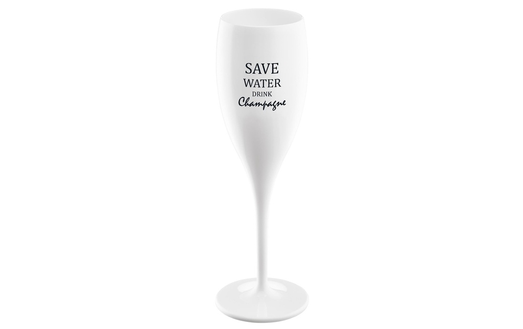 Koziol Verre à champagne Superglas Économisez l'eau buvez du champagne 100 ml, 1 pc