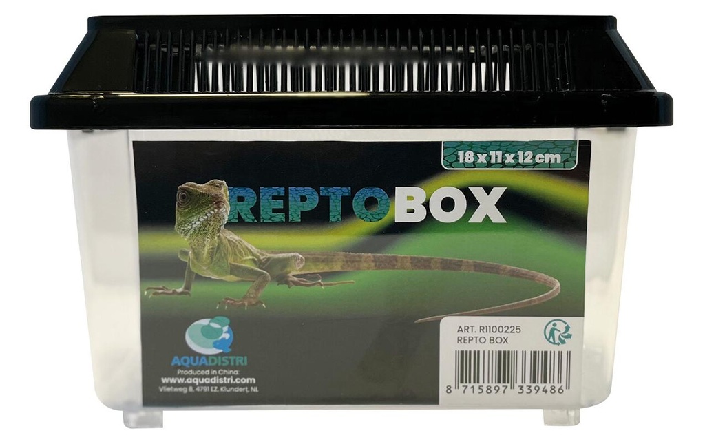 Repto Terrarium en plastique Breedingbox S, 18 x 11 x 12 cm