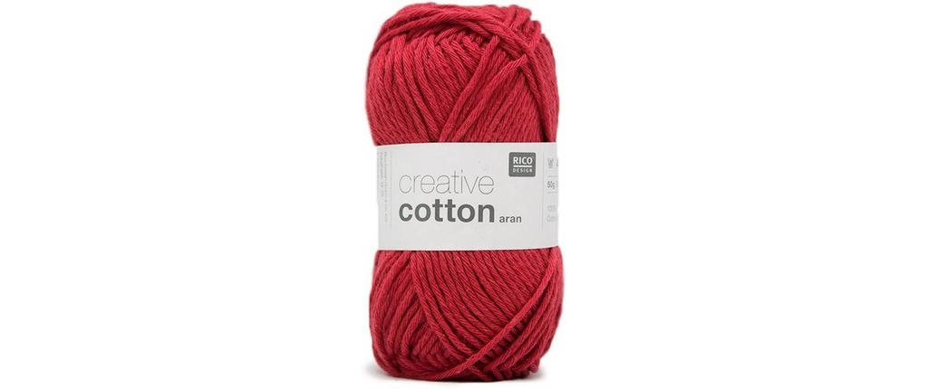 Rico Design Laine Creative Cotton Aran 50 g, cerise