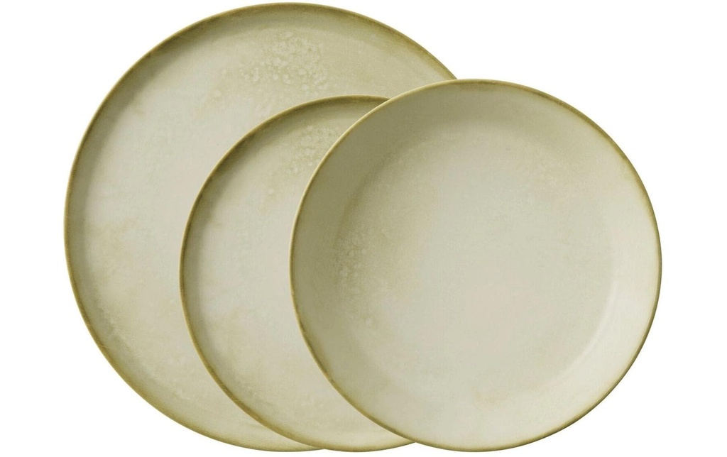 Arthur Krupp Set d’assiettes Shade Thierra 12 Pièce/s,Vert/Beige