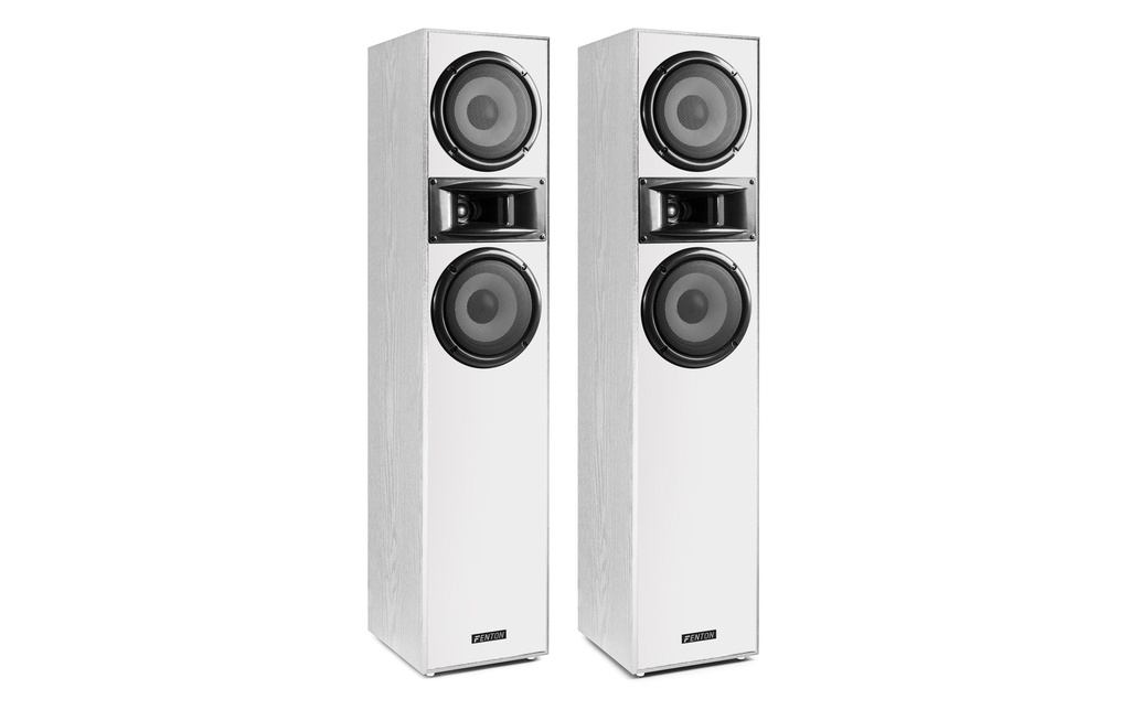 Fenton Paire d’enceintes de sol SHF700W Blanc