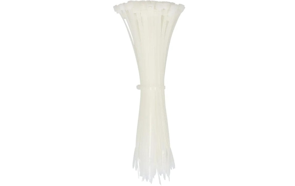 Max Hauri Serre-câble 100 pièces Blanc 200 mm x 4.5 mm