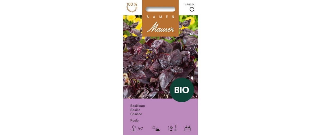 Samen Mauser Semence Basilic Rosie BIO