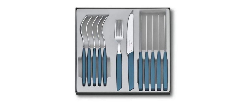 Victorinox Kits de couverts Swiss Modern 12-parties, Bleu
