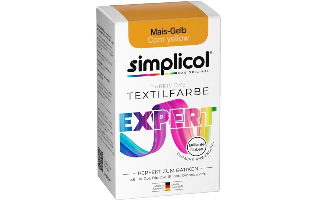 Simplicol Peinture pour textile Expert Jaune maïs, 150 g