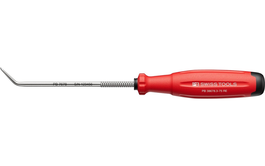 PB Swiss Tools PickTool PB 38678.3-75 RE pointe courbée rouge