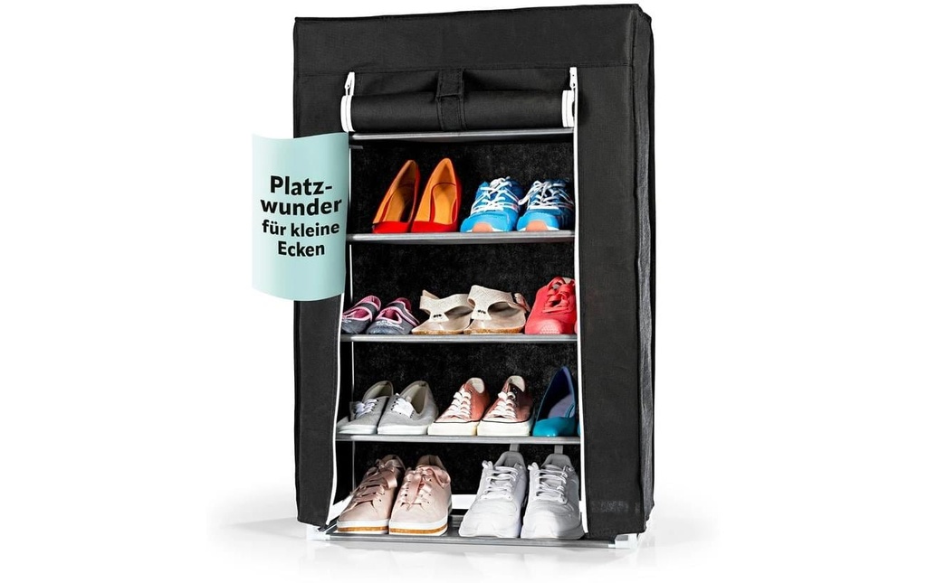 EASYmaxx Armoire à chaussures 60 x 90 cm, Noir