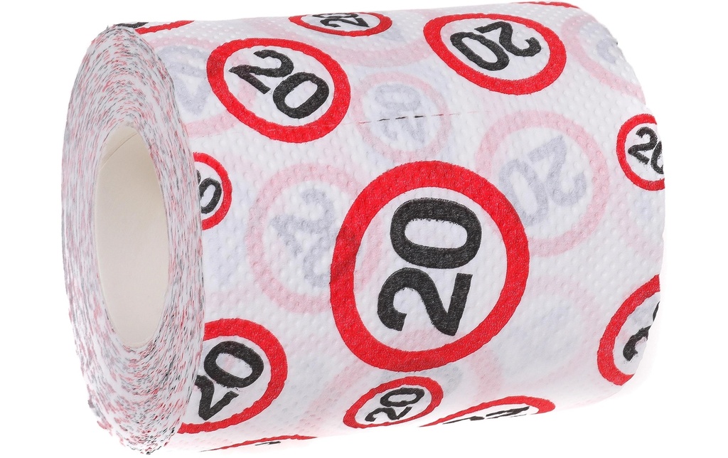 Trendcompany Articles de farces et attrapes Papier WC 20e anniversaire