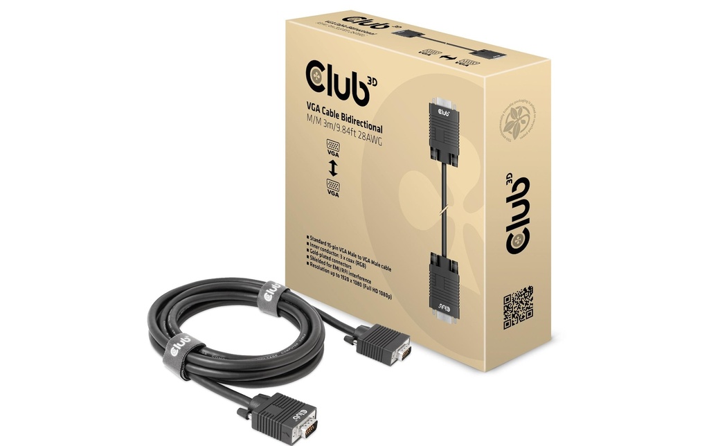 Club 3D Câble CAC-1703 VGA - VGA, 3 m