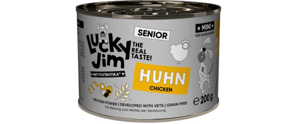 Lucky Jim Alimentation humide Mini Senior au poulet 200 g