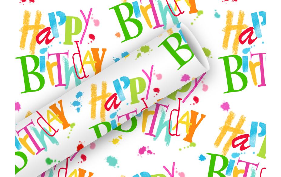 BRAUN + COMPANY Papier cadeau Birthday Dance (2 pces)