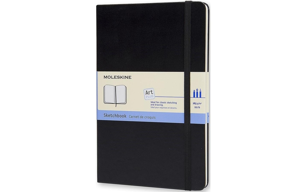 [118402000] MOLESKINE Livre-croquis A5 blanco noir (104 pces)