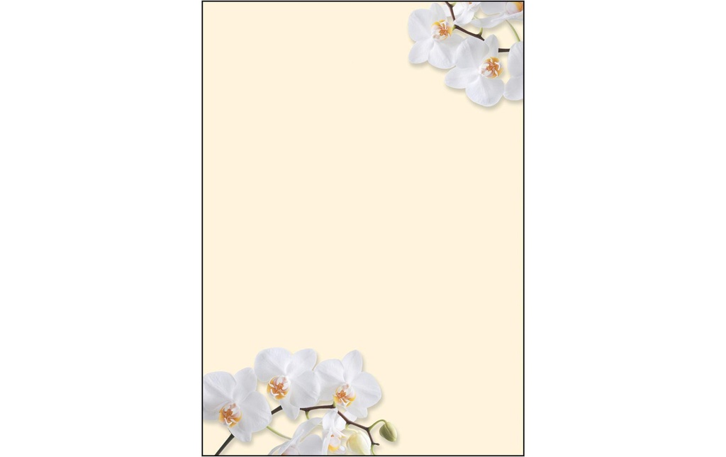 SIGEL Pap.design A4 White Orchi.50fl (50 pces)