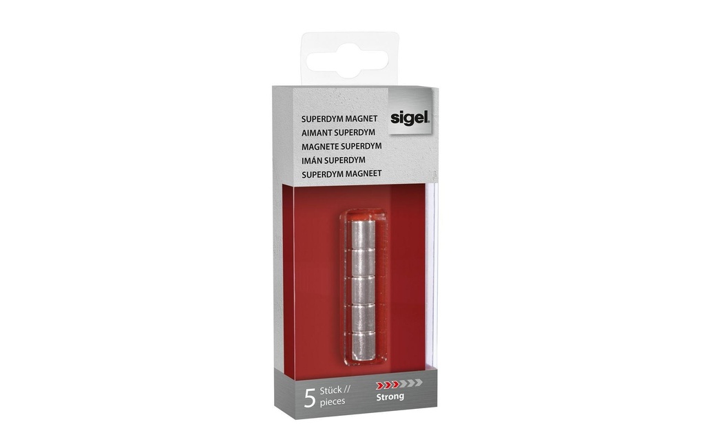 SIGEL Aimant C5 Strong cylind-Des.6 (5 pces)