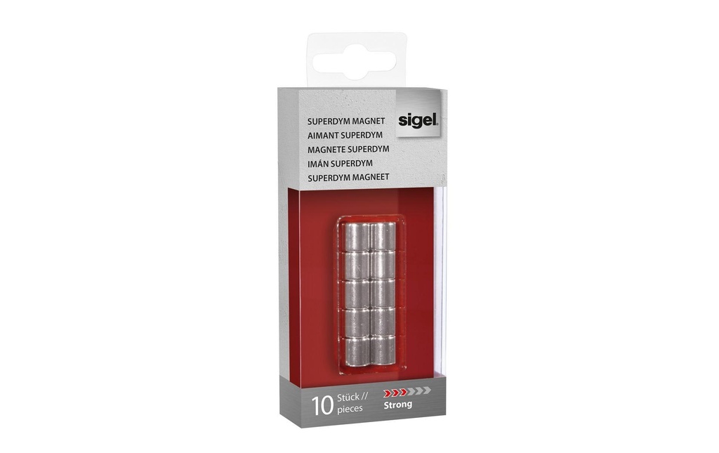 SIGEL Aimant C5 Strong cylin-Des.10 (10 pces)