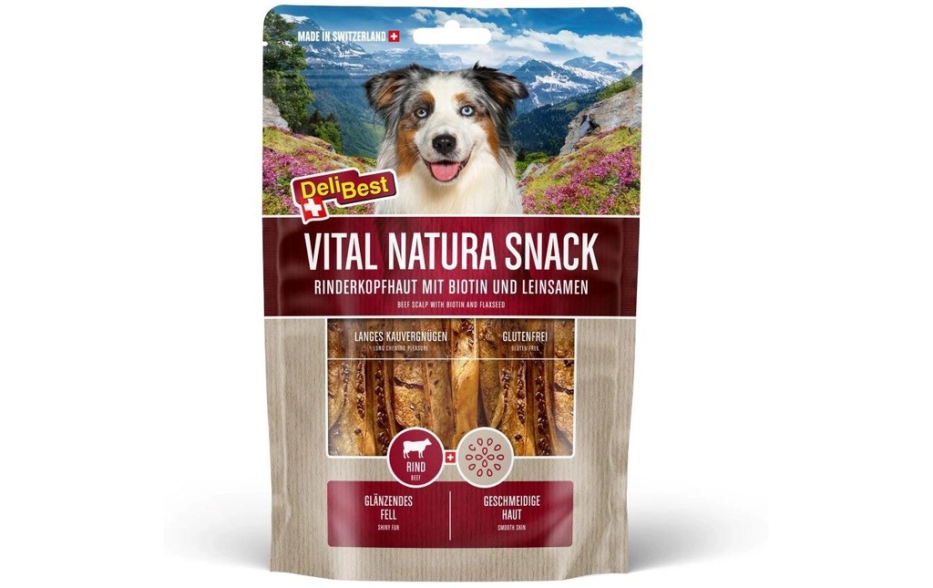 DeliBest Bâtonnet à mâcher Vital Natura Snack Biotine et graines de lin, 200 g