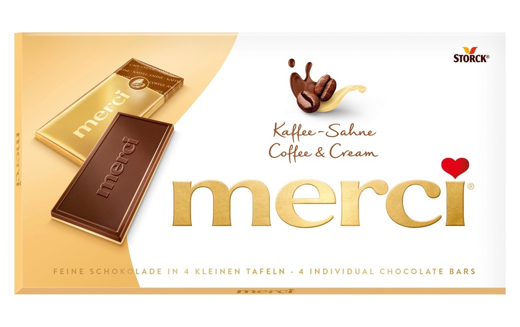 Storck Tablette de chocolat Merci crème à café 100 g