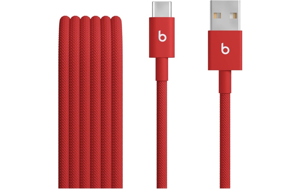 Apple Beats Câble tissé USB-A vers USB-C, rouge, 15W, 1.5 m