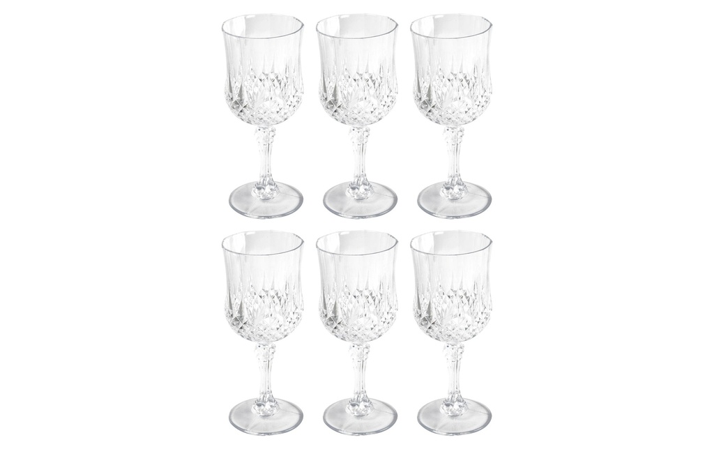 alpina Verres à vin avec effet cristal 200 ml, 6 Pièce/s, Transparent