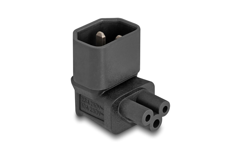 Delock Fiche adaptateur IEC60320 C14 - C5 coudé