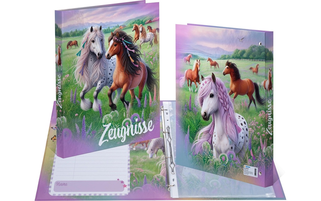 HERMA Classeur à anneaux Témoignage A4 Monde du cheval 1 pièce