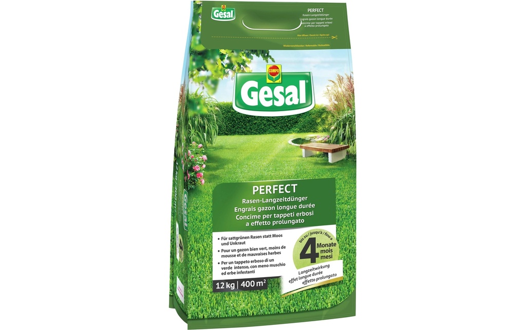 Gesal Engrais gazon longue durée PERFECT 12 kg