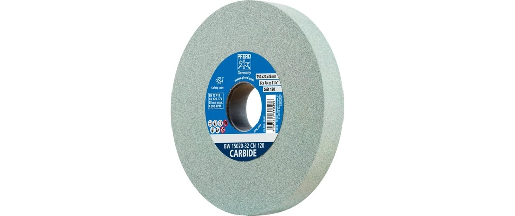 Pferd Meules à chevalet Ø 150 x 20 mm Ø de perçage 32 mm SiC120