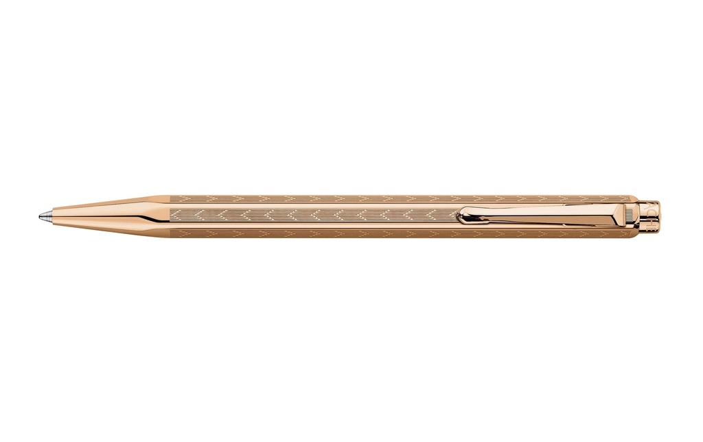 Caran d'Ache Stylo bille Ecridor Chevron 1 mm, Or rose