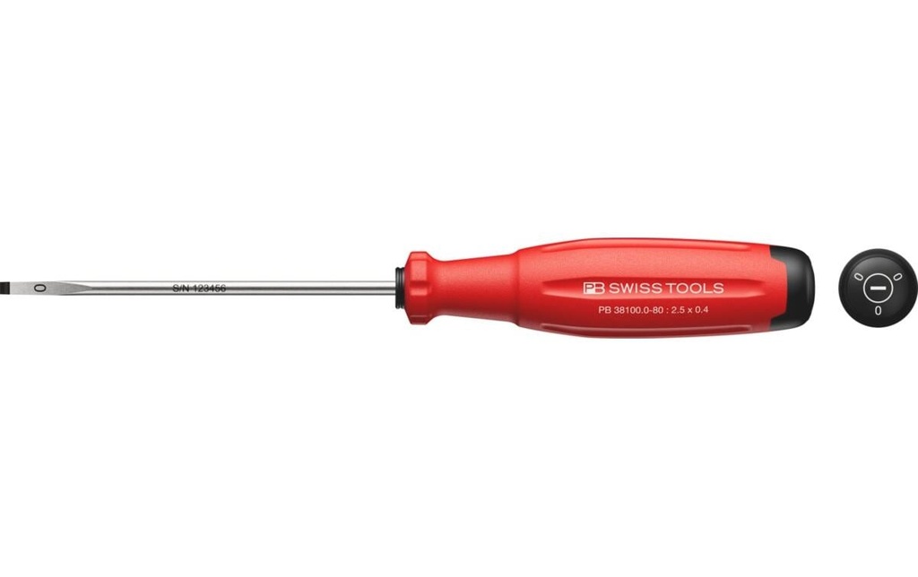 PB Swiss Tools Tournevis pour vis à fente 38100 SwissGrip Evo SL 0 Plat