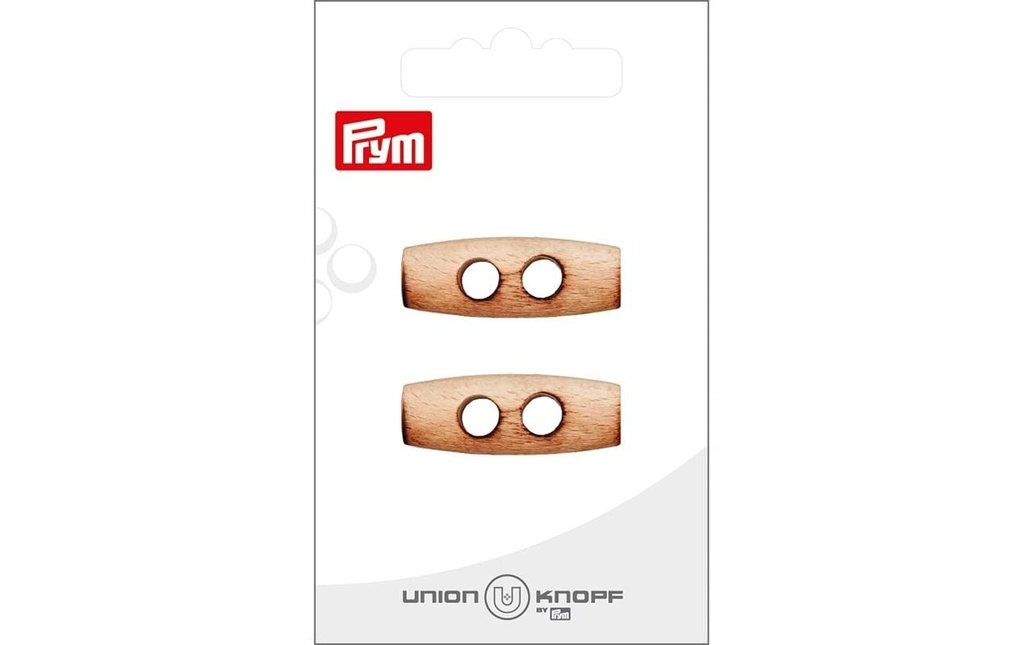 Prym Union Knopf Boutons 2 trous 32 mm, 2 pièces, Crème