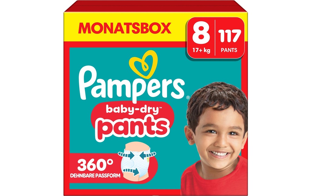 Pampers Couches Baby Dry Pants Extra Large taille 8