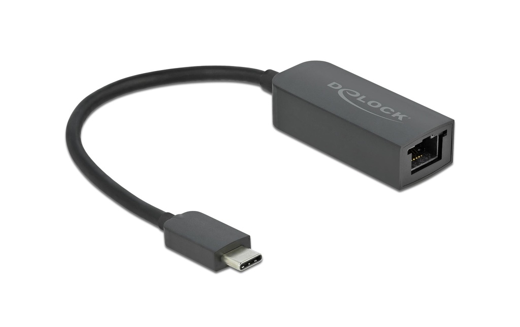 Delock Adaptateurs réseau USB-C – RJ45 2.5Gbps noir, compact