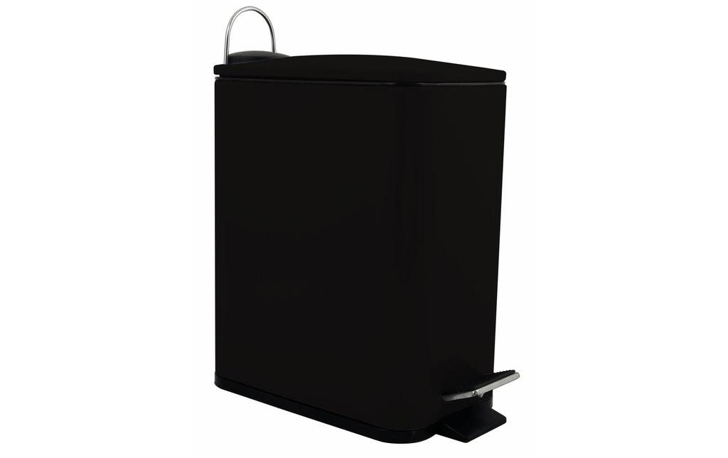 spirella Poubelle à pédale Erik 5 l, Noir