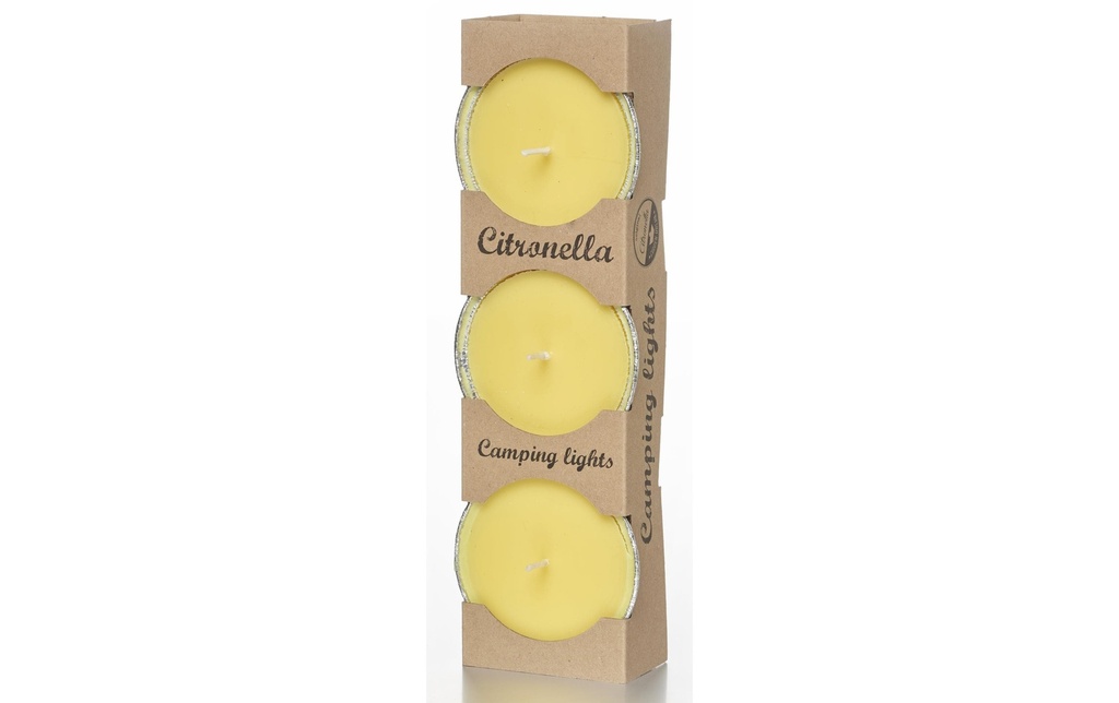 balthasar Bougie de jardin Citronella 8 cm, 3 pièces, Jaune