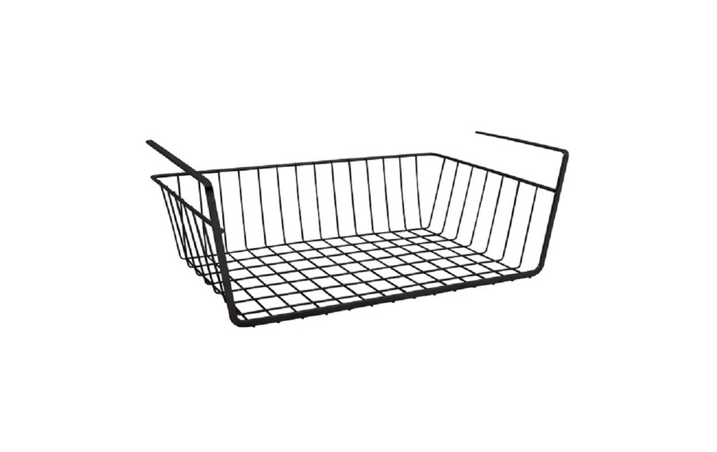 MSV Panier de rangement pour s'accrocher, Noir mat