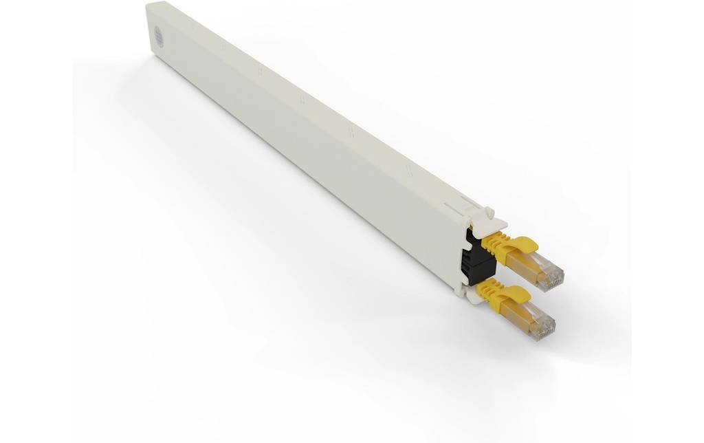 Patchbox patchbox.one / Cassette / 8RU / Cat 6A, UTP, 0.8 m, Jaune