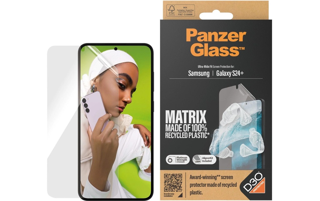 Panzerglass Protection d’écran Ultra Wide Fit D3O PET Galaxy S24+
