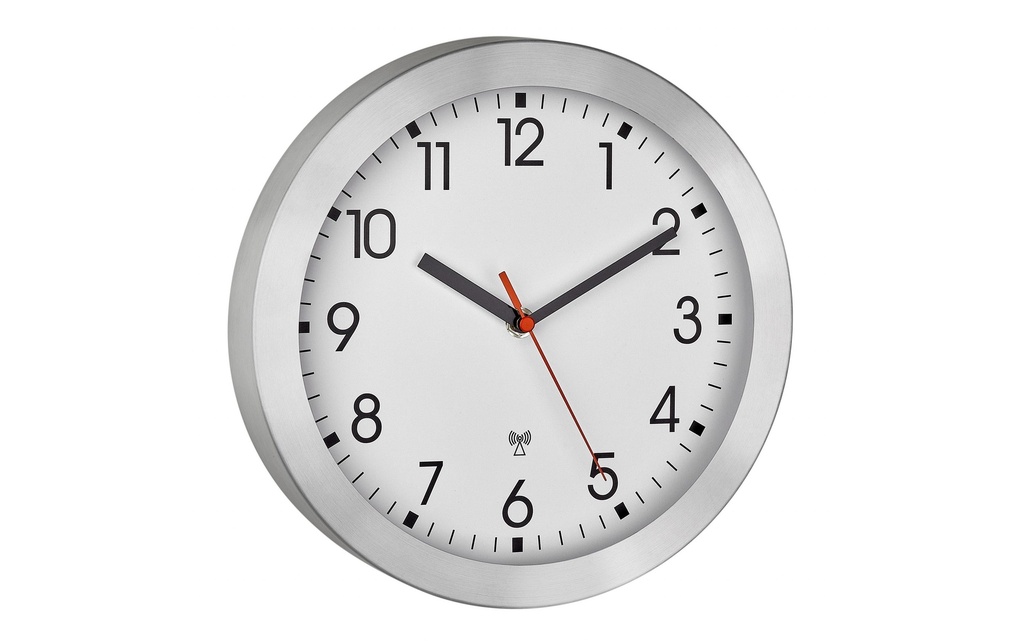 TFA Dostmann Horloge radio-pilotée Argenté