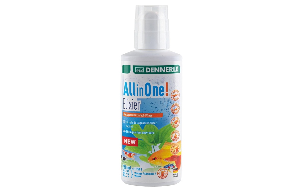 Dennerle Entretien de l'eau Tout en un! Élixir, 250 ml