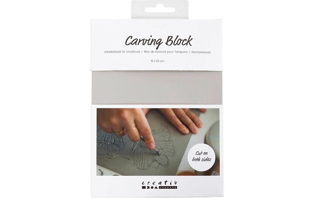 Creativ Company Accessoires pour tampons Plaque d'impression linoléum caoutchouc 15 x 20 cm