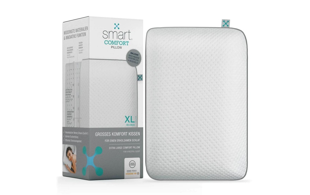 Smartsleep Coussin de nuque Comfort XL 60 x 40 x 13.5 cm